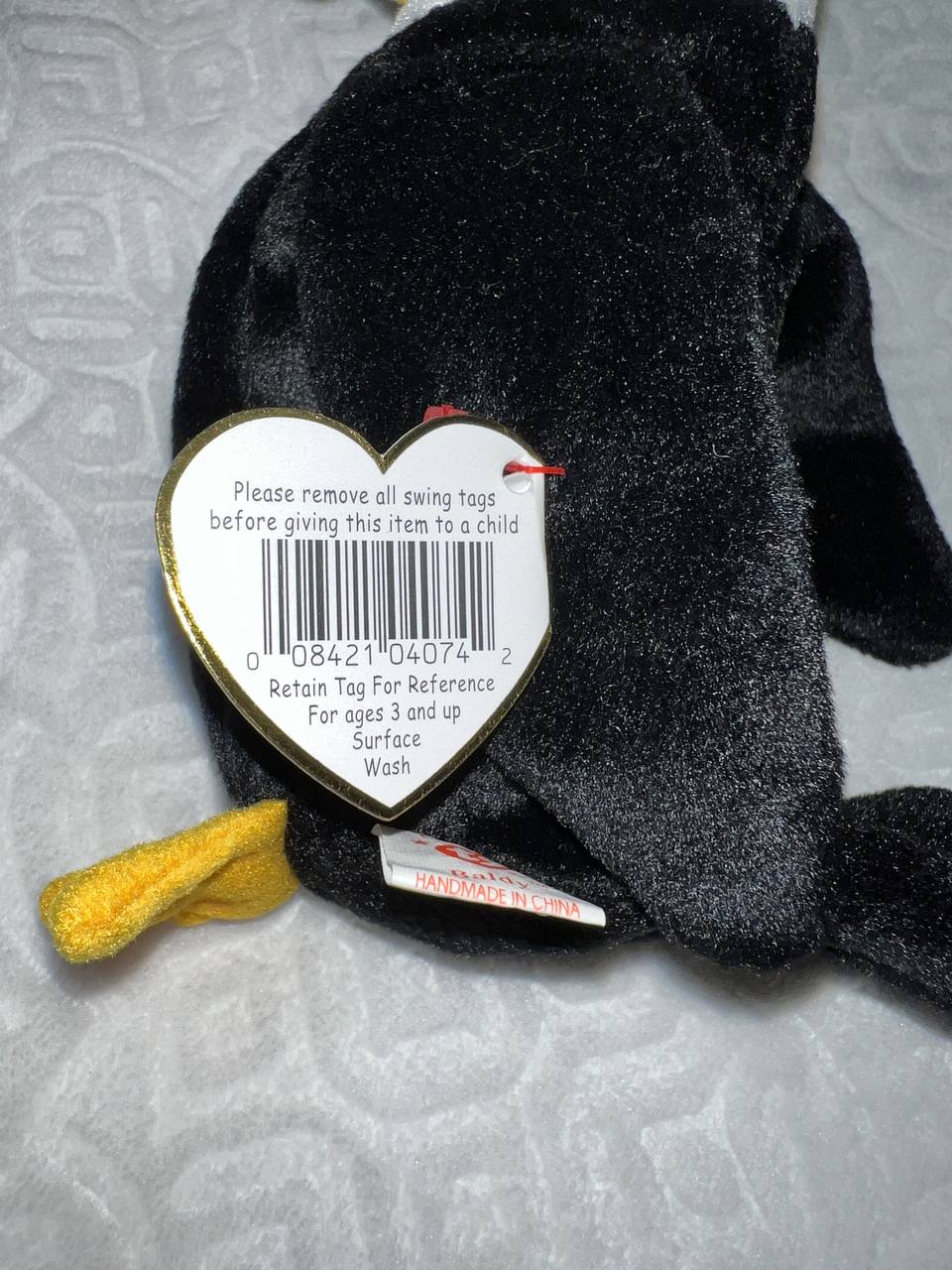 *RARE* MINT 1996 Baldy Beanie Baby With Tag