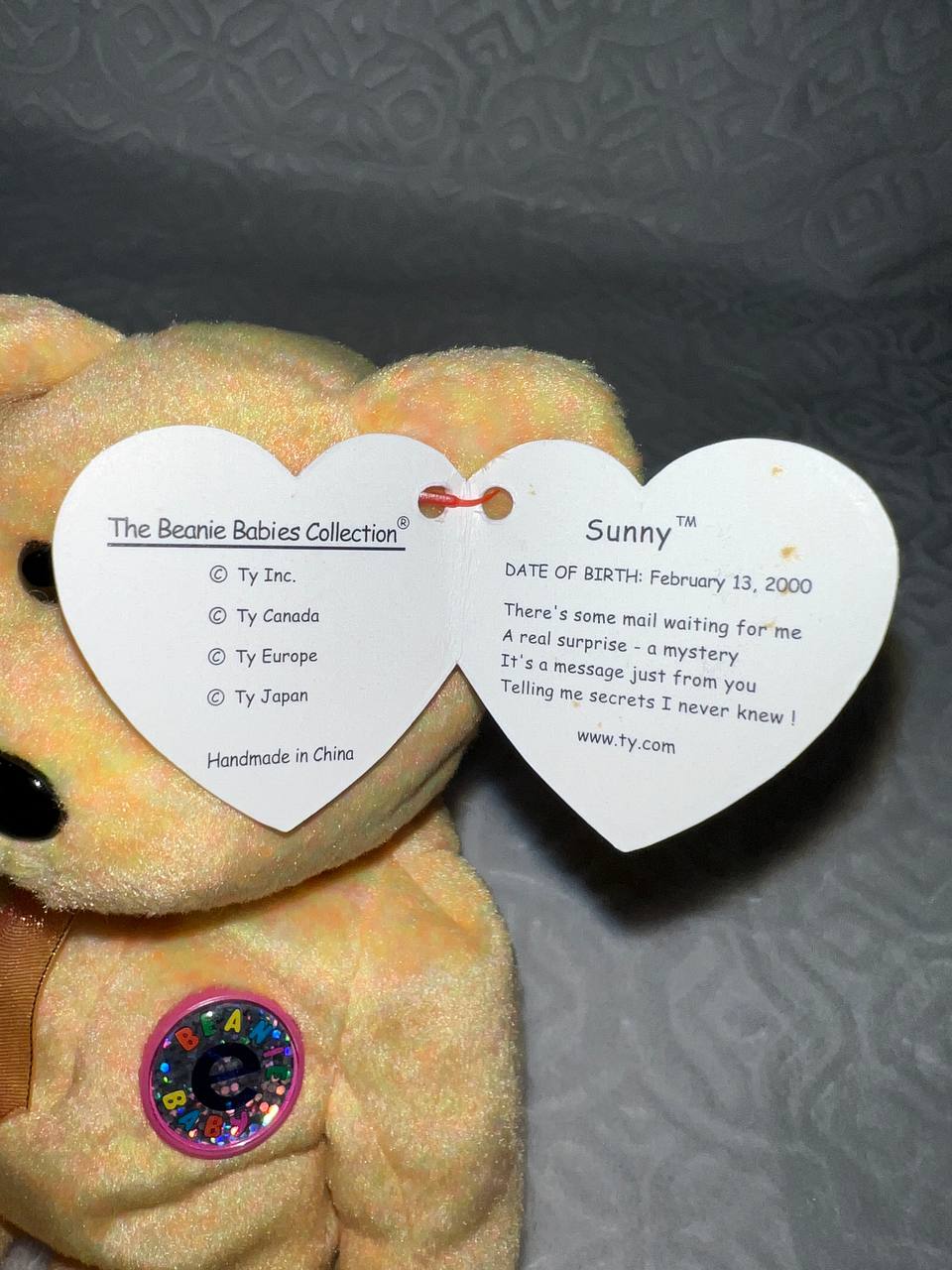 *RARE* MINT Sunny Beanie Baby 2000 With Tag